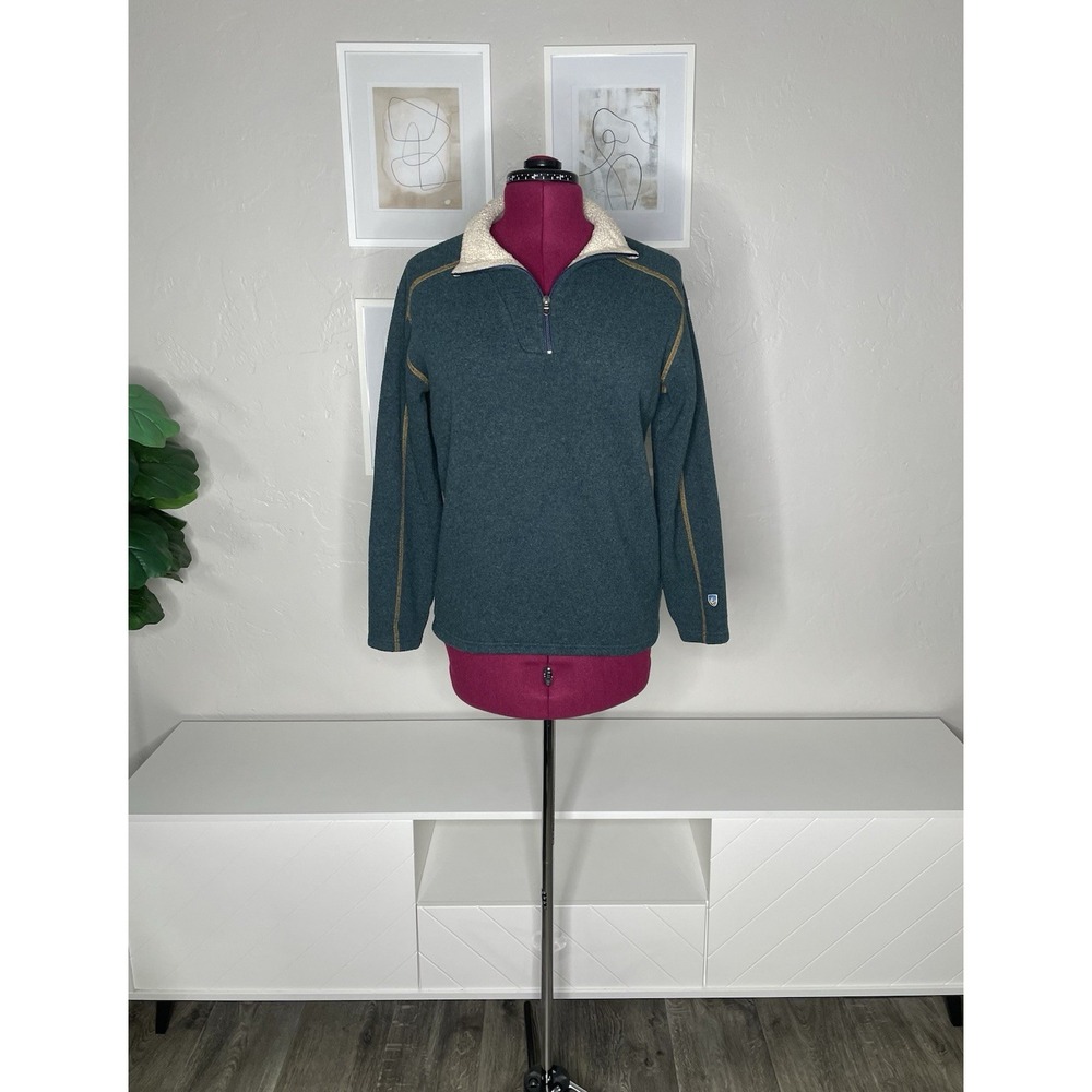 Kuhl Sweater Women's M Alfpaca Fleece 1/4 Zip Pullover Outdoor Hiking Jacket